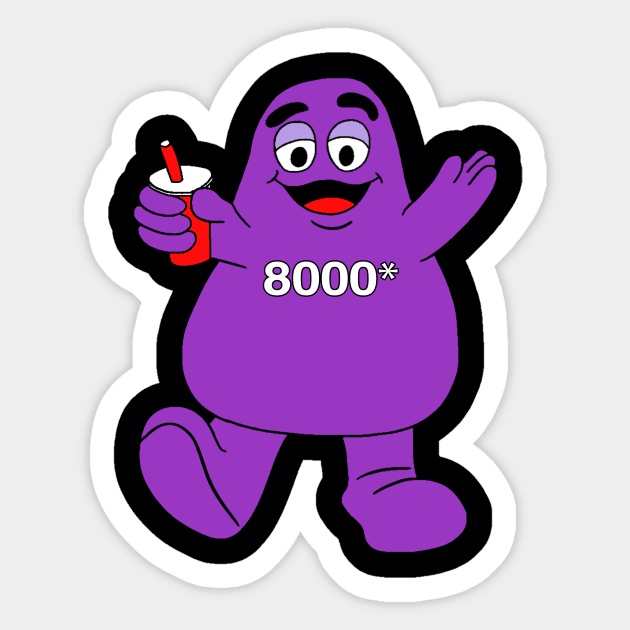 Grimace cartoon design Sticker | Sticker - Clip Art Library