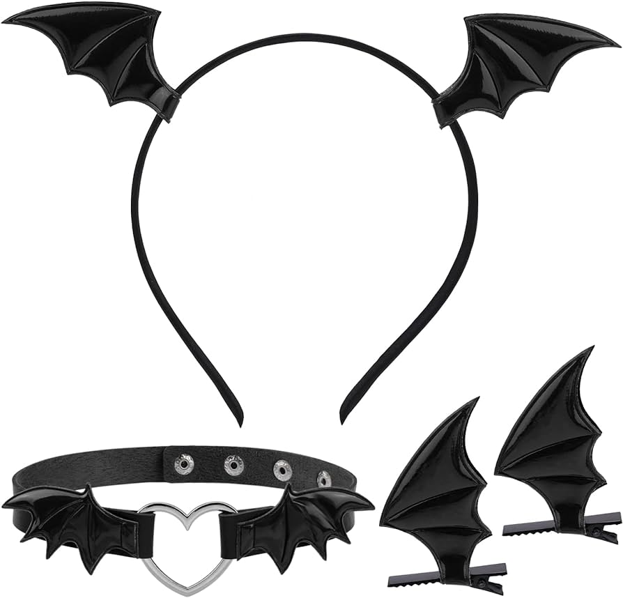 MWOOT Halloween Costumes Bat Hair Accessories with Bat Hair Clips, Bat ...