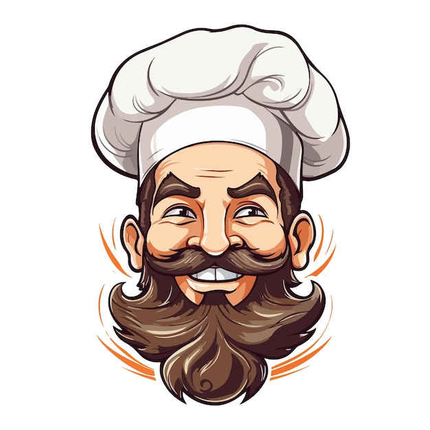 Premium Vector | Illustration a chef head cartoon vector - Clip Art Library