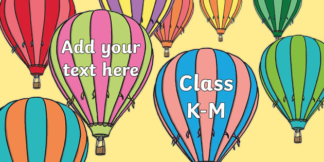 ? Editable Hot Air Balloon Cut-Outs (teacher made) - Clip Art Library