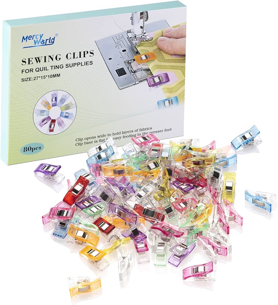 Mercy World 80 Cloth Clips Wonder Clips Multicolour Sewing Accessories ...