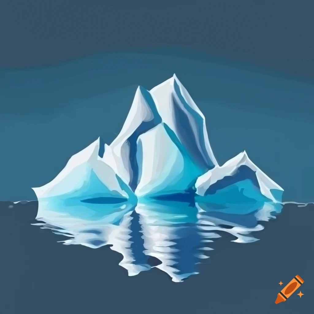 Clip art drawing of an iceberg on Craiyon - Clip Art Library