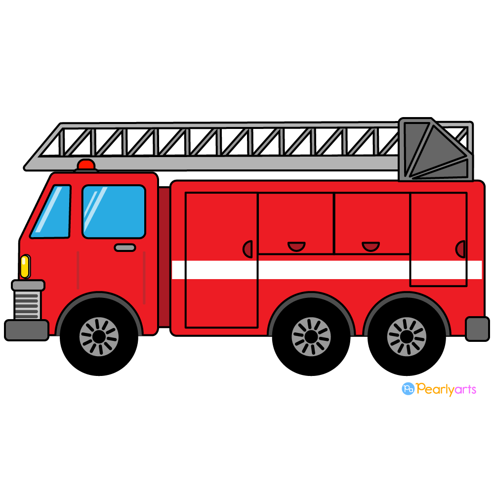 FREE Fire Truck Clipart | FREE Download | Pearly Arts - Clip Art Library