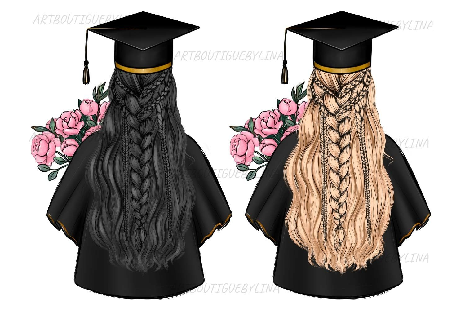 Graduation Girls Clipart, Graduation clipart (2598473) - Clip Art Library