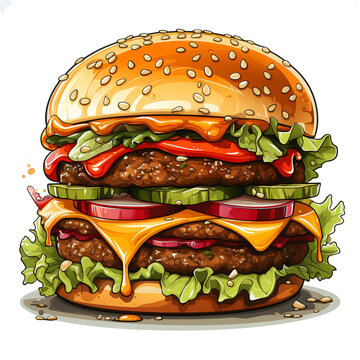 Burger And Fries Clip Art Images – Browse 5,281 Stock Photos ... - Clip ...