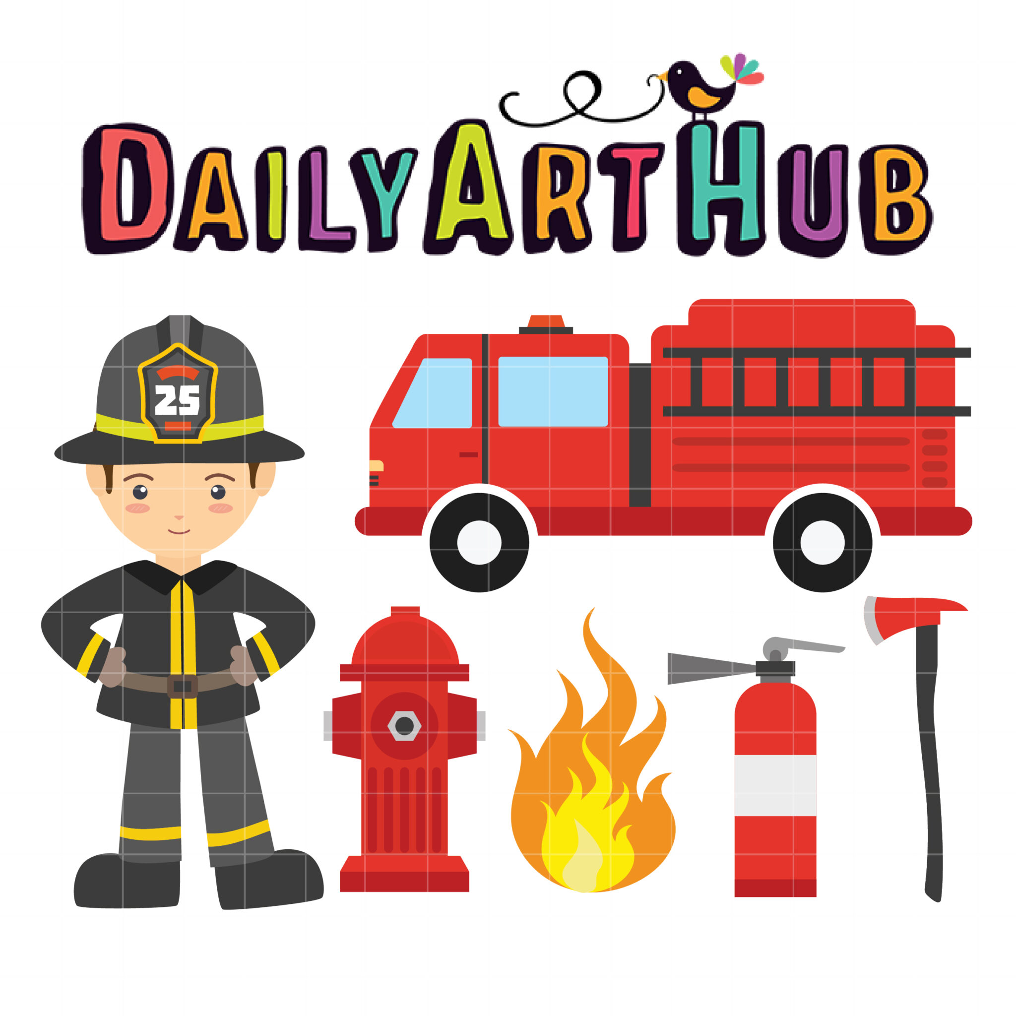 Firefighter Clip Art, Fireman, Fire Engine, Fire Truck, PNG ... - Clip ...