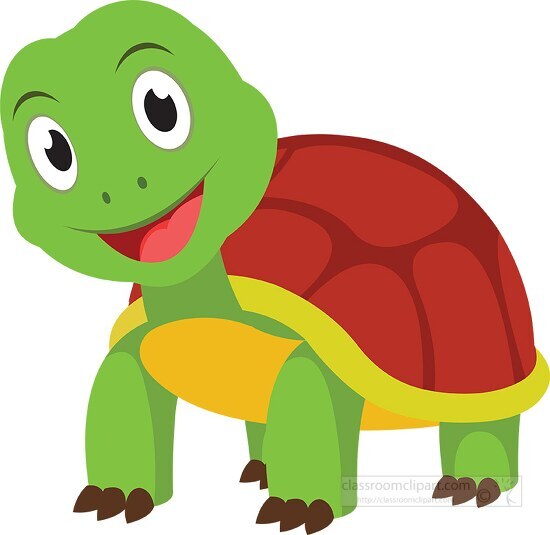 Turtle Clipart-green smiling cute turtle clipart - Clip Art Library