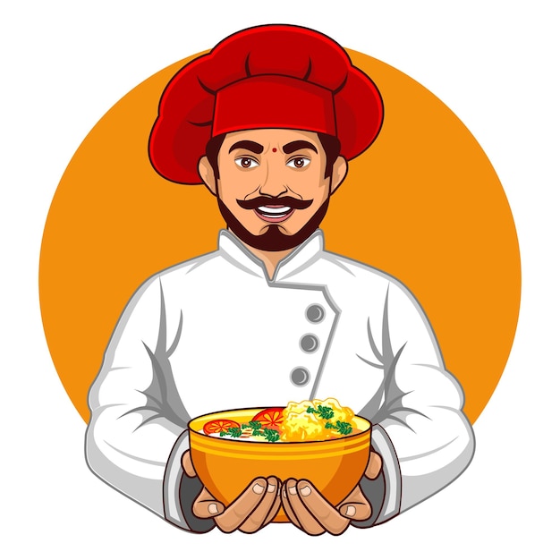 Indian Chef Vectors & Illustrations For Free Download 