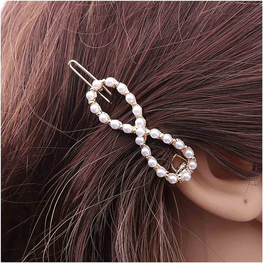 Inilbran Boho Pearl Hair Clip Vintage Infinity Symbol Haarspange Clip ...