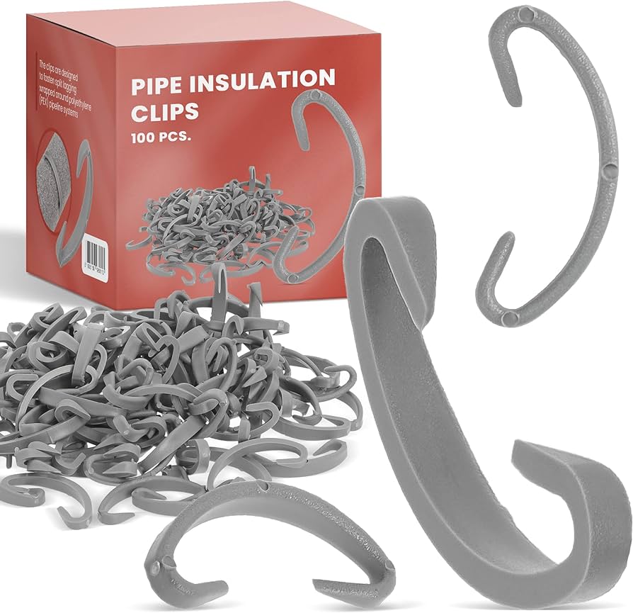 Pack of 100 Polypropylene Sealing Clips Insulation PE Rubber Insulation ...