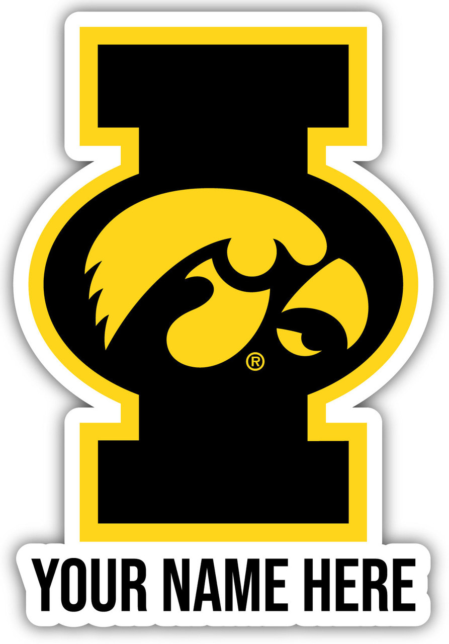 Personalized Customizable Iowa Hawkeyes Vinyl Decal Sticker Custom ...