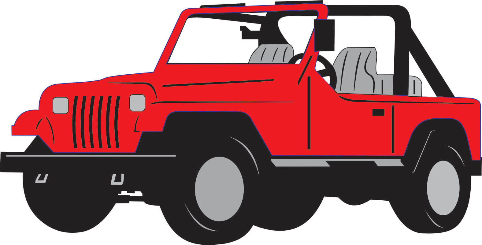 Jeep - Choice of Colors - Clip Art Library