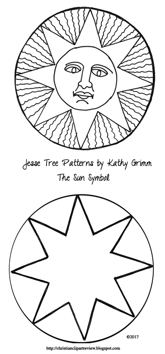 Christian Clip Art Review: Jesse Tree Ornament - The Sun - Clip Art Library