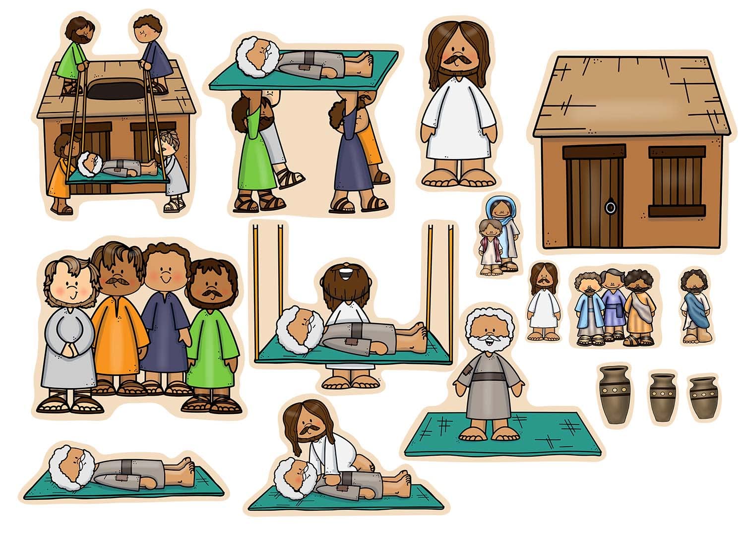 Jesus Heals the Paralytic - Clip Art Library