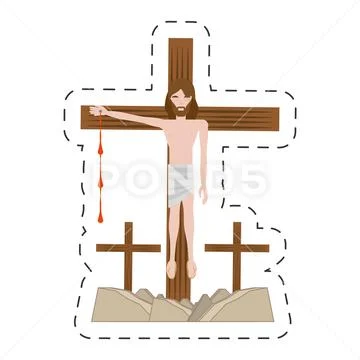 Free Vector | Holy bible story of jesus christ carrying the cross ...