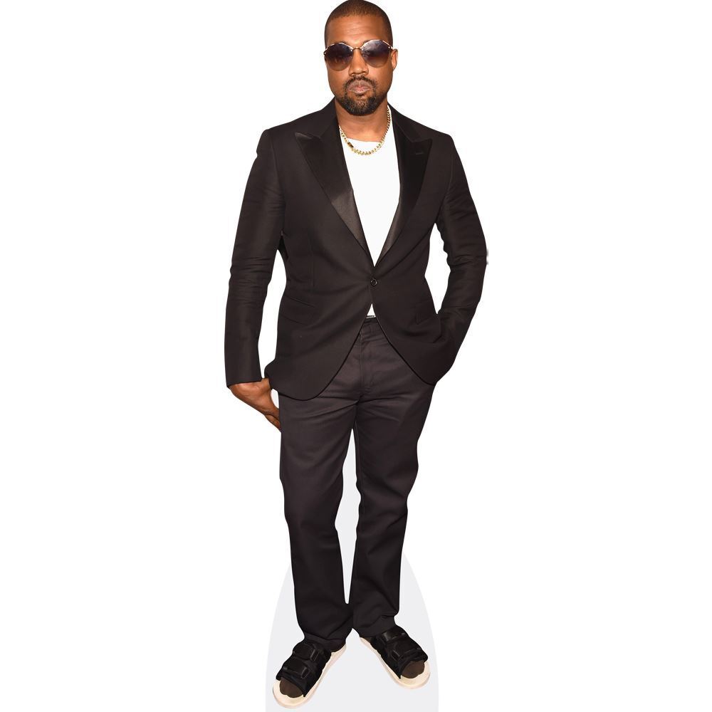 Kanye West (Black Suit) Mini Size Cutout - Clip Art Library