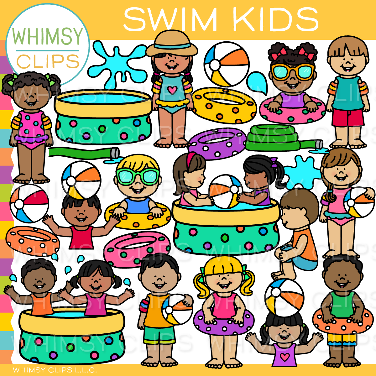 Swim Kids Clip Art - Clip Art Library