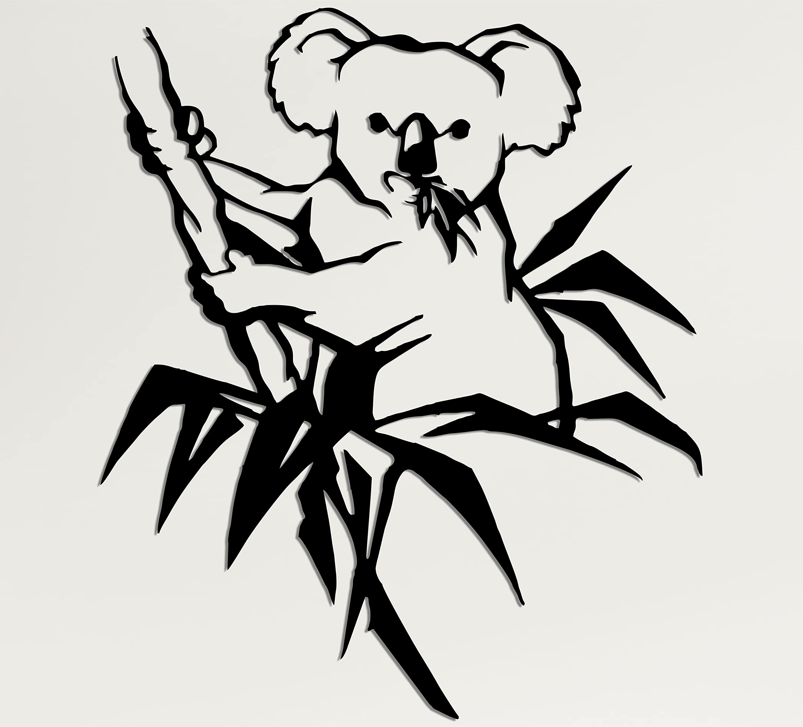 Metal Wall Art, Metal Koala Bear Art 3D Wall Silhouette Metal Wall ...