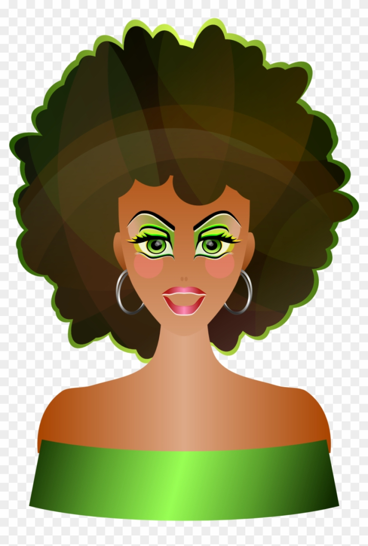 Free: Natural - Lady With Afro Clip Art - nohat.cc - Clip Art Library