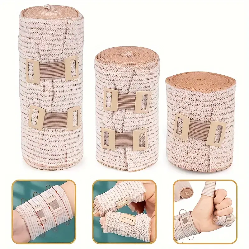 Compression Bandages With Clip, Elastic Wraps Bandages For Foot Ankle ...