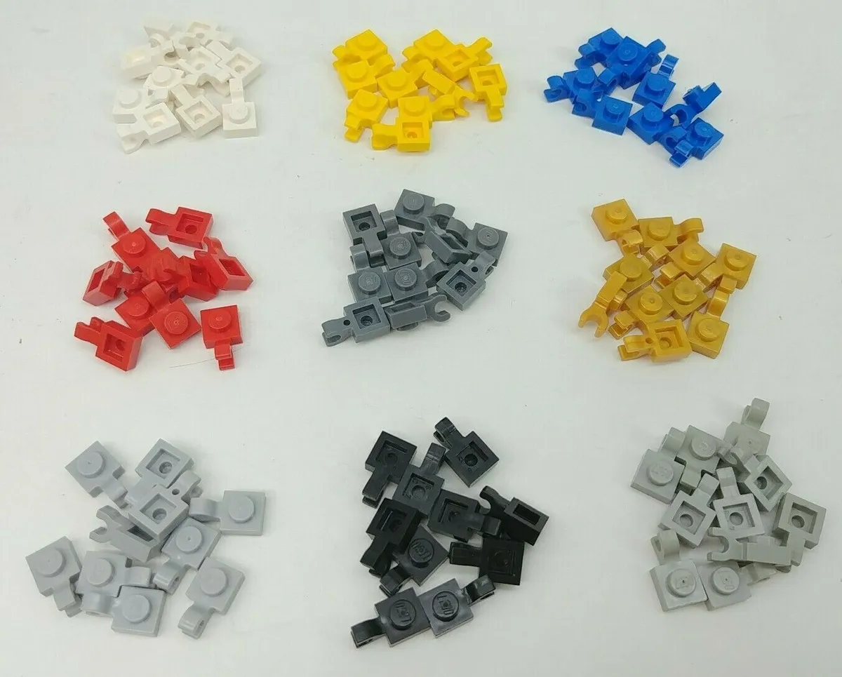 Lego Lot of 10 - 1x1 plate with Horizontal Clip 6019/61252 Choose Color ...