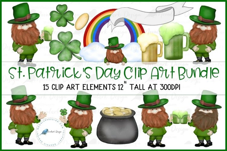 St Patricks Day With Leprechaun Rainbow And More March Clip Arts Clip Art Library