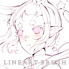 Lineart Brush Kuinmelen - CLIP STUDIO ASSETS - Clip Art Library