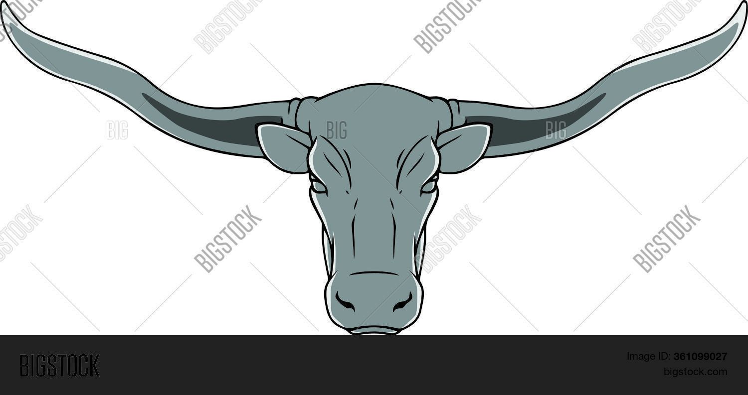 Texas Longhorn Bull Head Circle Retro ~ Clip Art #54038611 - Clip Art ...