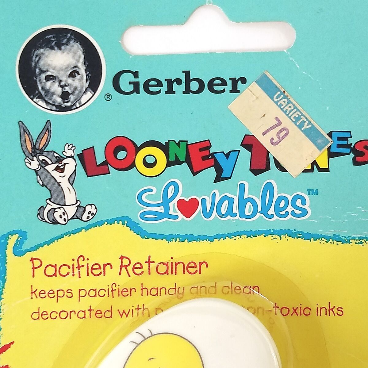 1994 Gerber Baby Looney Tunes Lovables Tweety Bird Pacifier ... - Clip ...