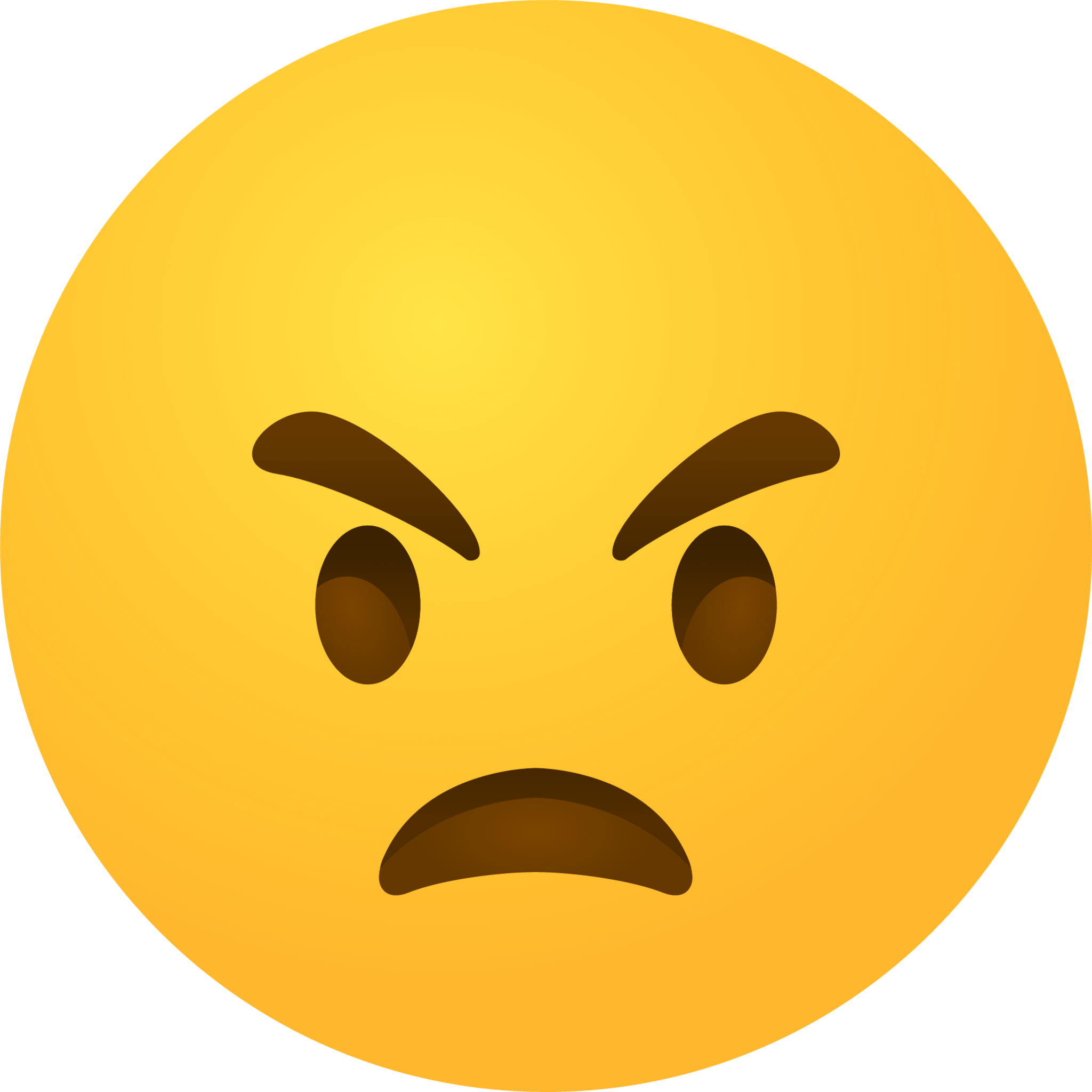Angry Face - Angry face emoji with red smiley mouth - CleanPNG ...
