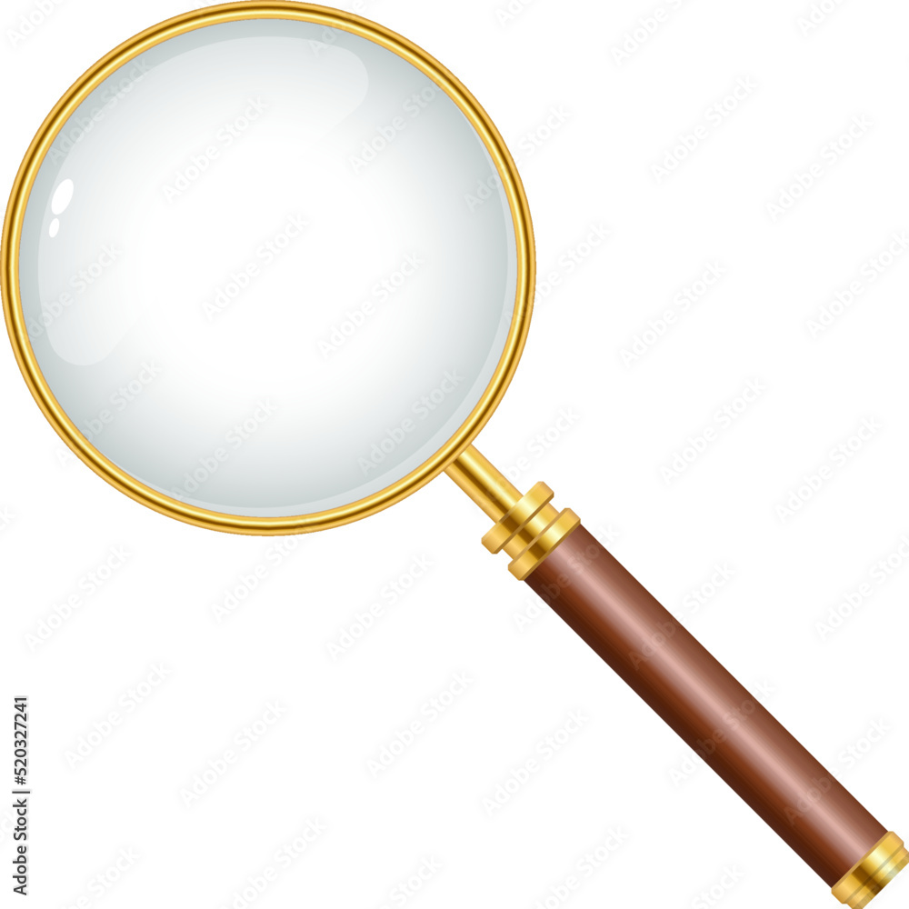 Realistic magnifying glass clip art Stock-Vektorgrafik | Adobe Stock ...