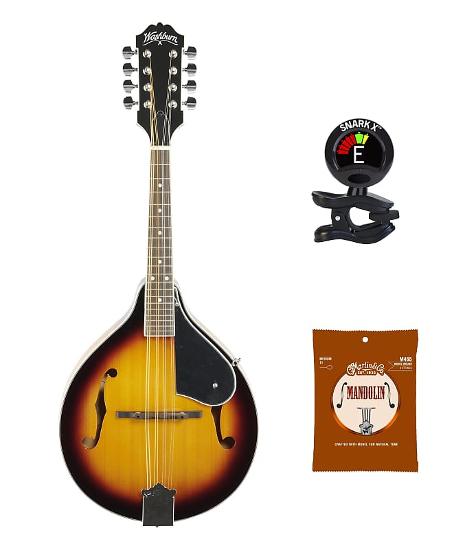 Washburn M1S A-Style Mandolin w/ Extra Strings & Clip-on Tuner ...