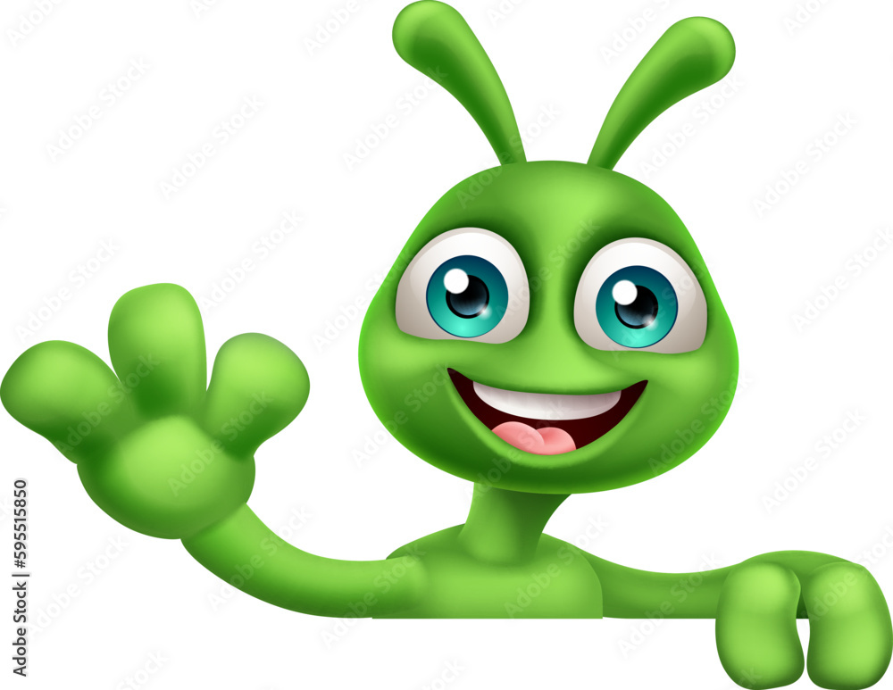 Alien Or Martian Cartoon Illustration Cartoon Design Character ...