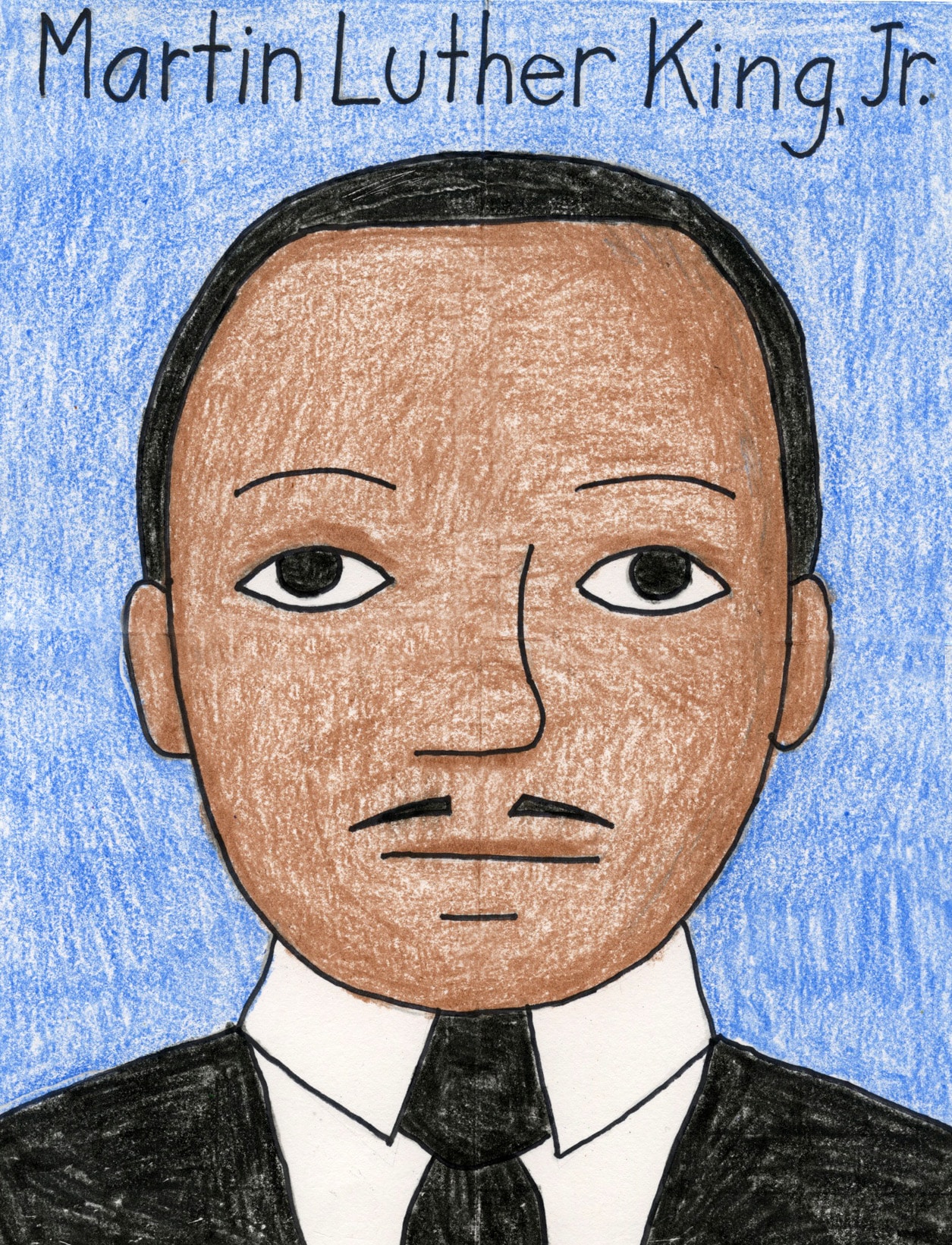 How to Draw Martin Luther King Jr. Easy Directed Drawing Lesson