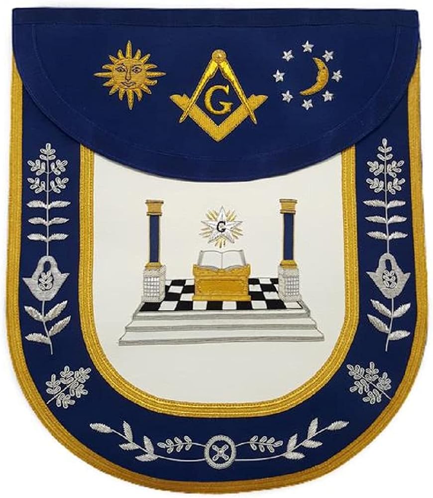 Amazon.com: Master Mason Regalia Traditional Round Masonic Apron ...