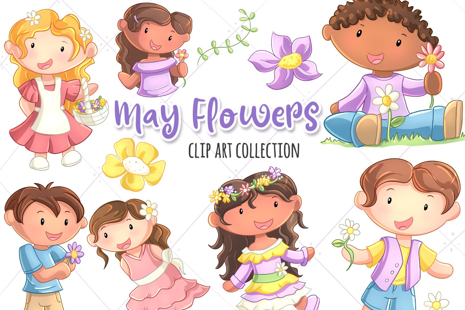 May Flowers Clip Art Collection - Clip Art Library