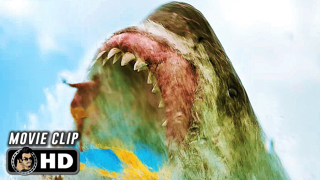 The Sharks Attack The Beach Scene | MEG 2 THE TRENCH (2023) Megalodon ...