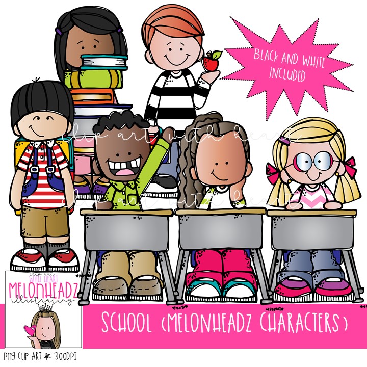 School clip art - Melonheadz Characters - Mini - Clip Art Library