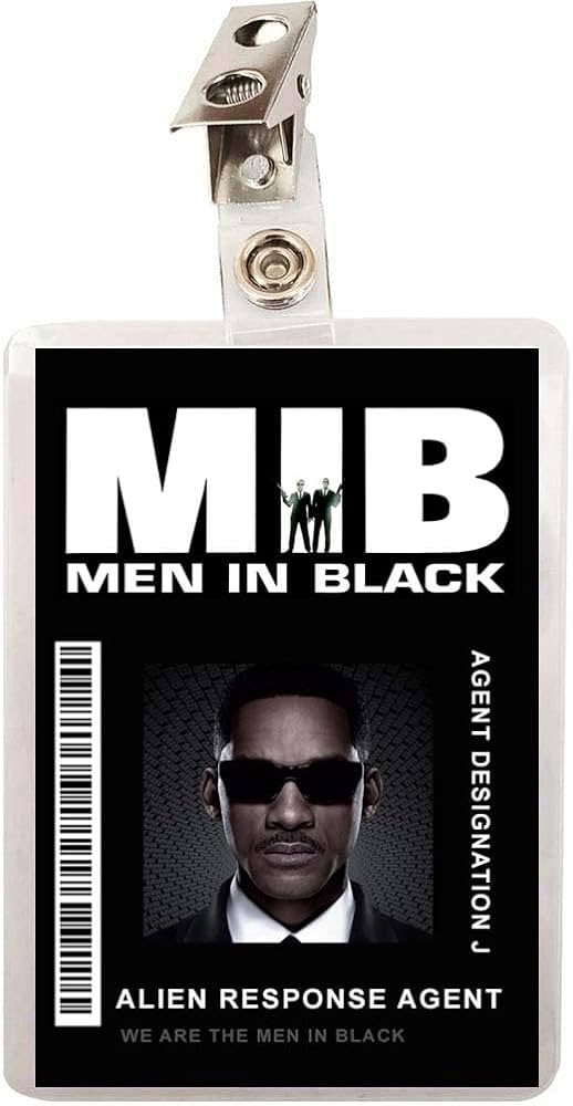 Amazon.com : MIB Men in Black Agent J ID Badge : Office Products - Clip ...