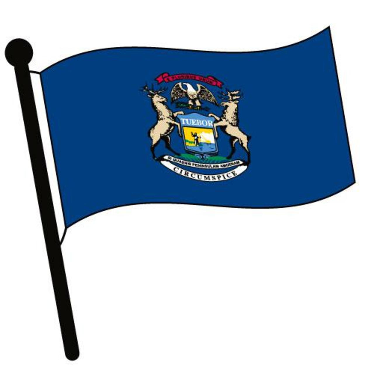 Free Clip Michigan State Flag, Download Free Clip Michigan State Flag 