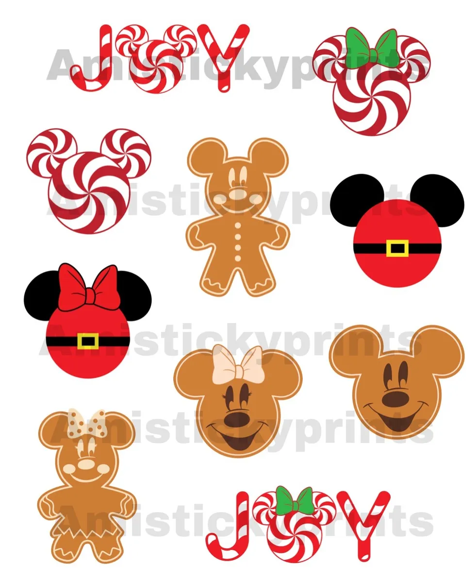 Mickey Mouse Christmas Bundle SVG PNG DXF - Etsy Israel - Clip Art Library