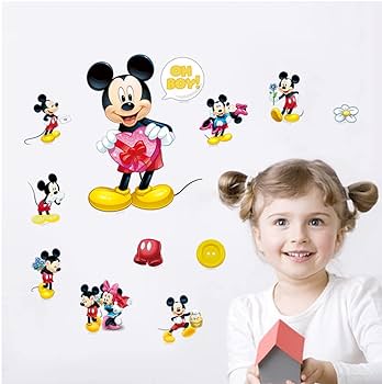 Mickey Mouse Wall Sticker Mickey and Minnie Wall Sticker Mickey Mouse ...