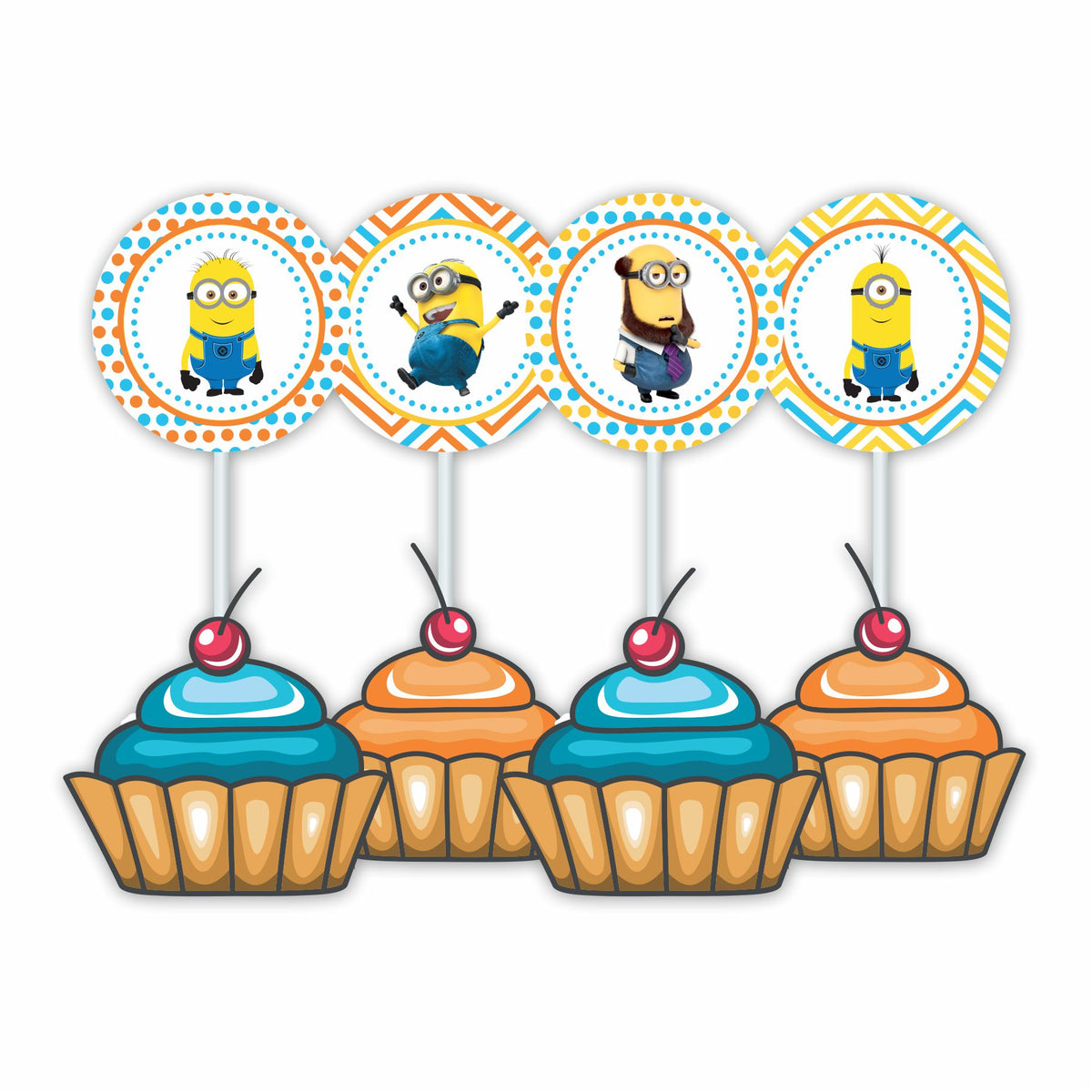 Despicable Me Minions Cupcake Toppers Food Toppers Pretty Ur Party Clip Art Library 4864