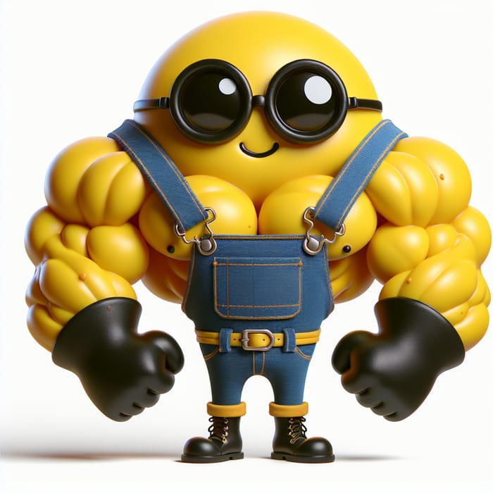 Powerful Minion Flexing Muscles | AI Art Generator | Easy-Peasy.AI ...