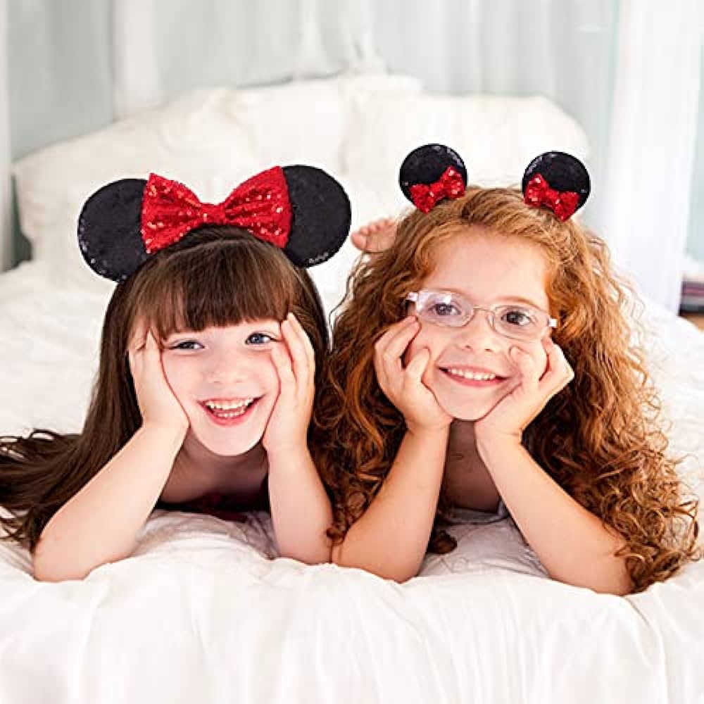 Poise3EHome Minnie Mouse Ears Handband for Women - Mouse Ear Hair Clips ...