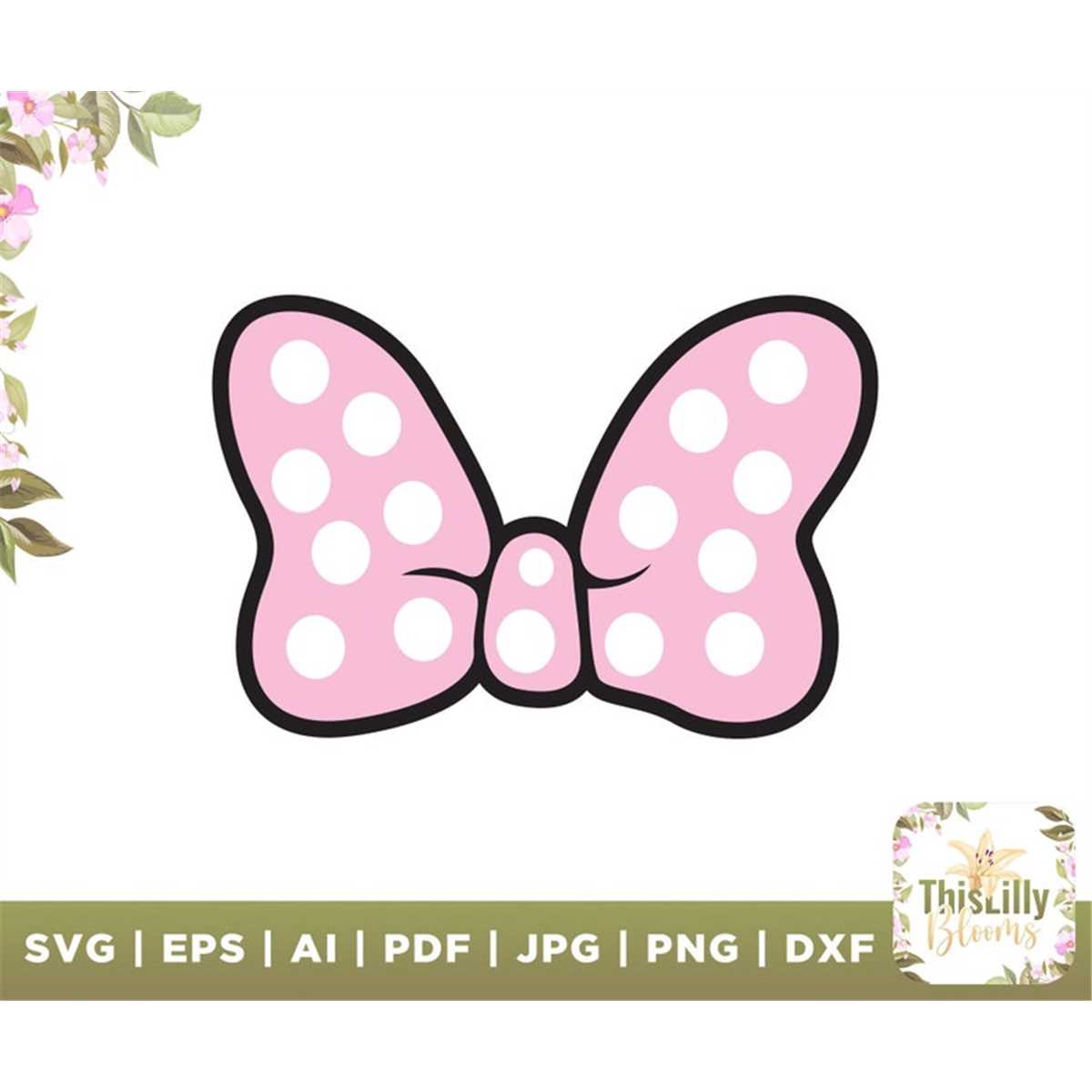 Minnie Mouse Bow Outline SVG for Cricut – Free SVG for Cricut ...