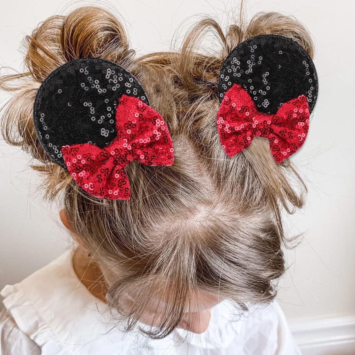 Minnie Mouse Ears Hair Clip, Minnie Mouse Ear Clips, Mickey Ears ...