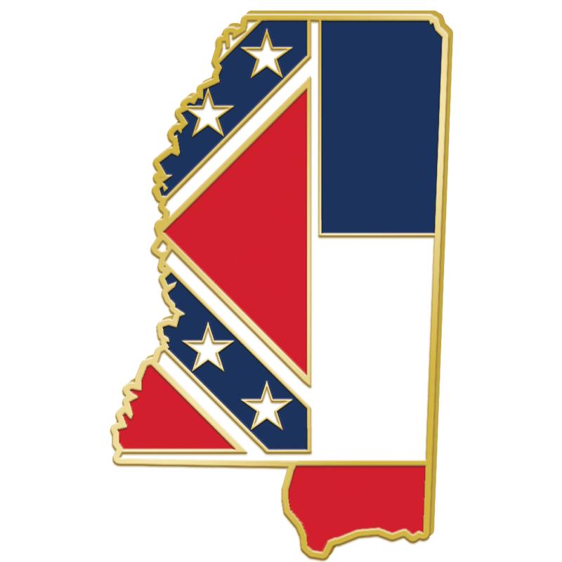 Mississippi State Flag Pin - Clip Art Library