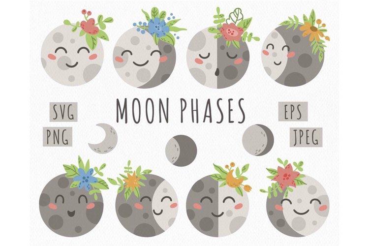 Moon Phases Bingo | Earth and Space Science Resources - Clip Art Library