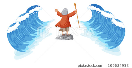 Moses parting the Red Sea – Stushie Art - Clip Art Library